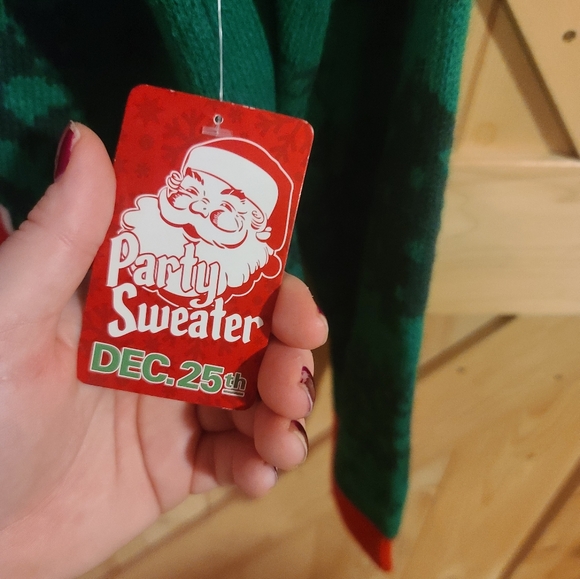 New Ugly Christmas Party Sweater December 25 Meowy Catmas Large Reindeer Cats - Picture 5 of 8